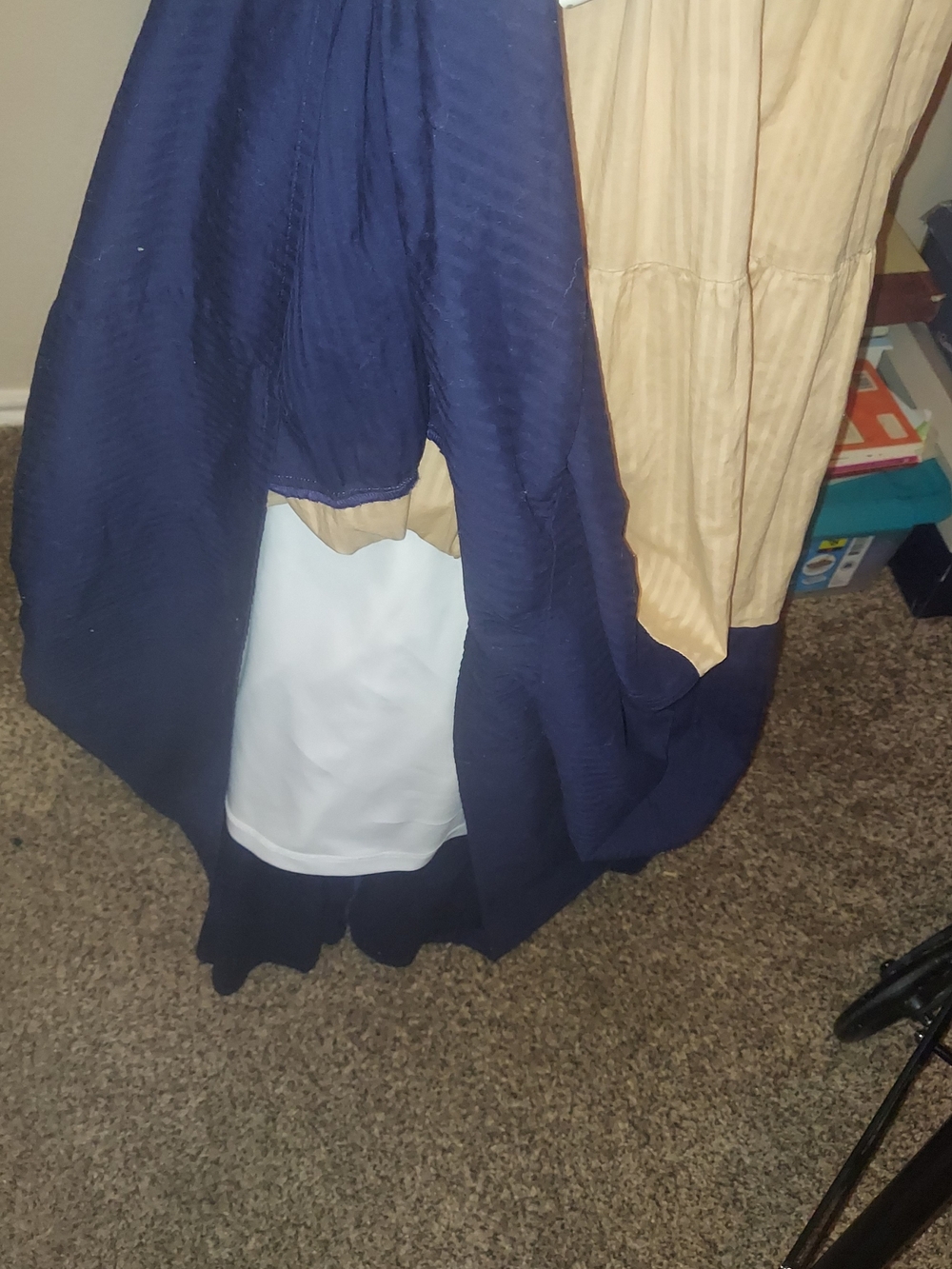 Lane Bryant Beige and Navy Tiered Maxi Dress Sz 20 - Picture 10 of 10